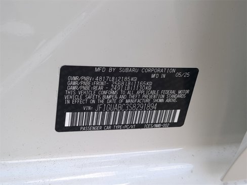 New 2025 Subaru Impreza 2.0i image 29