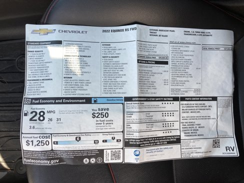 Certified 2022 Chevrolet Equinox RS w/ RS Leather Package image 33