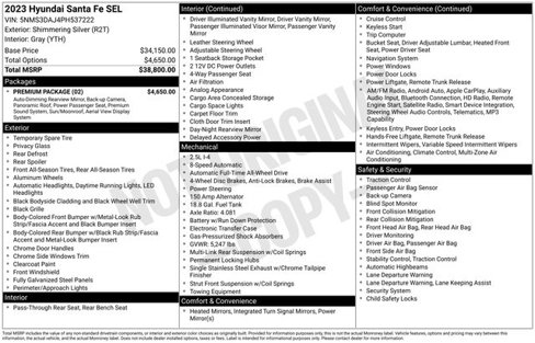 Used 2023 Hyundai Santa Fe SEL w/ Premium Package image 40