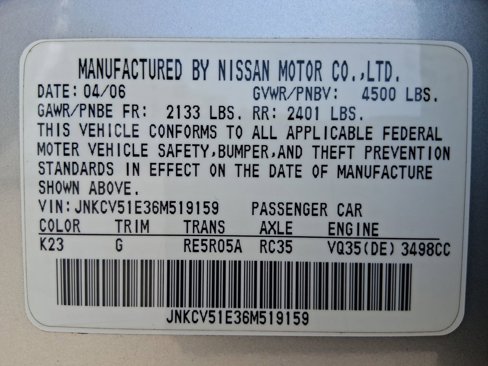 Used 2006 INFINITI G35 Sedan image 19