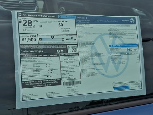 New 2025 Volkswagen Taos S image 11