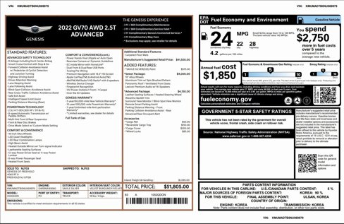Certified 2022 Genesis GV70 2.5T w/ Advanced Package image 3