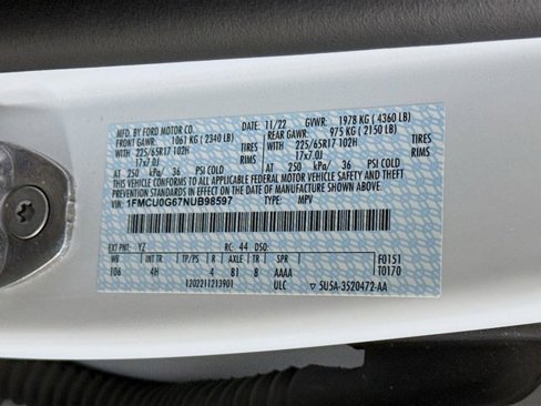 Used 2022 Ford Escape SE w/ Cold Weather Package image 30