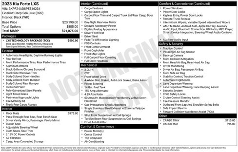 Used 2023 Kia Forte LXS w/ LXS Technology Package image 6