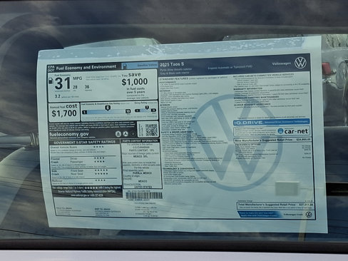 New 2025 Volkswagen Taos S image 11
