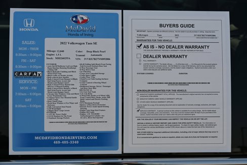 Used 2022 Volkswagen Taos SE image 18