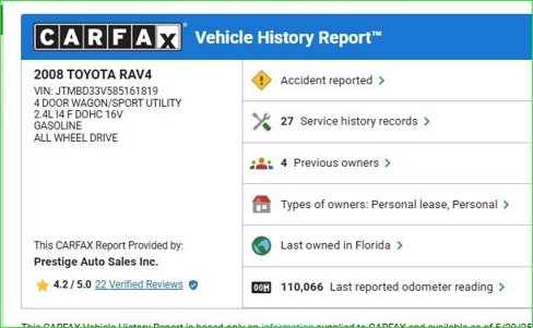 Used 2008 Toyota RAV4 4WD image 2