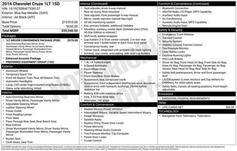 Certified 2014 Chevrolet Cruze LT image 5