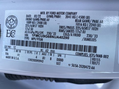 Certified 2022 Ford Escape SE image 46