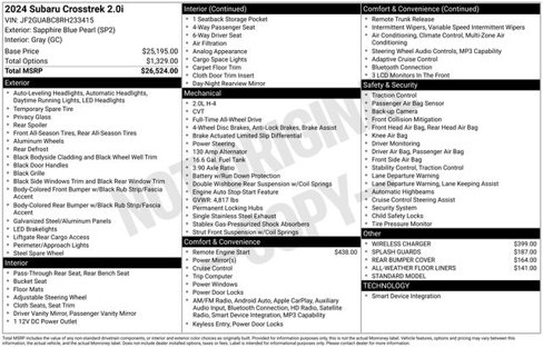 Certified 2024 Subaru Crosstrek 2.0i image 27