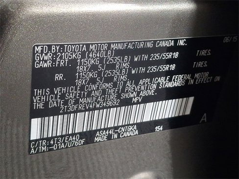 Used 2015 Toyota RAV4 Limited image 26