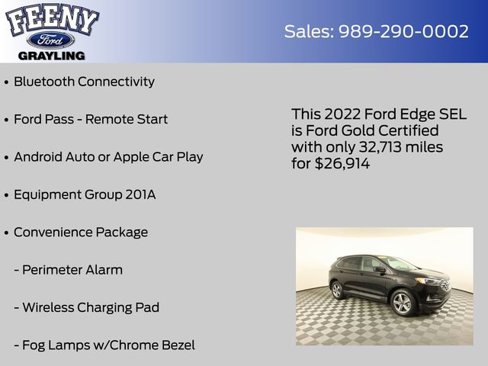 Certified 2022 Ford Edge SEL w/ Convenience Package image 9
