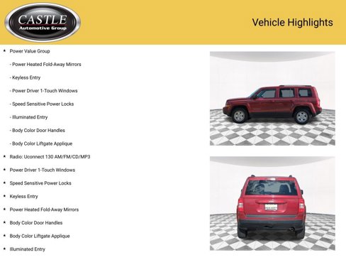 Used 2015 Jeep Patriot Sport w/ Power Value Group image 3