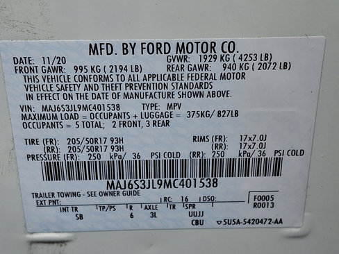 Certified 2021 Ford EcoSport SES w/ Interior Protection Package image 27