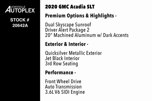 Used 2020 GMC Acadia SLT w/ Driver Alert Package II image 2