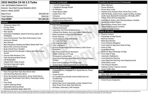 Certified 2022 MAZDA CX-30 AWD 2.5 Turbo S image 39
