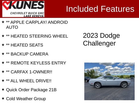 Used 2023 Dodge Challenger SXT w/ Cold Weather Group image 2