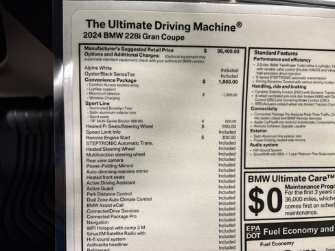 Used 2024 BMW 228i Gran Coupe w/ Convenience Package image 36