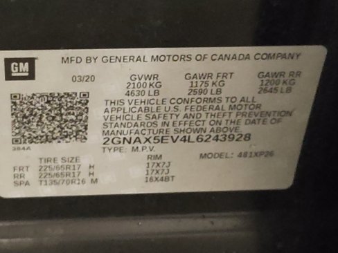 Used 2020 Chevrolet Equinox LS w/ LPO, Cargo Package image 33
