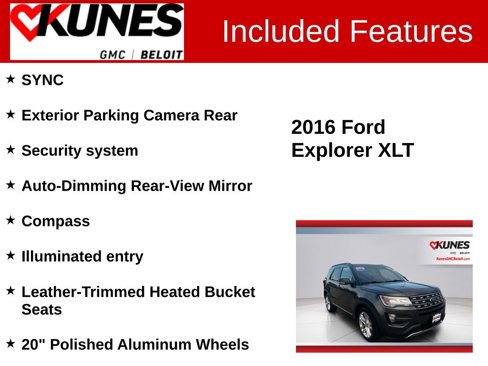 Used 2016 Ford Explorer XLT w/ Equipment Group 202A image 3