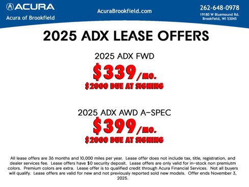 New 2025 Acura ADX FWD image 16