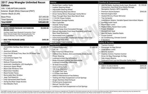 Certified 2017 Jeep Wrangler Unlimited Rubicon image 39