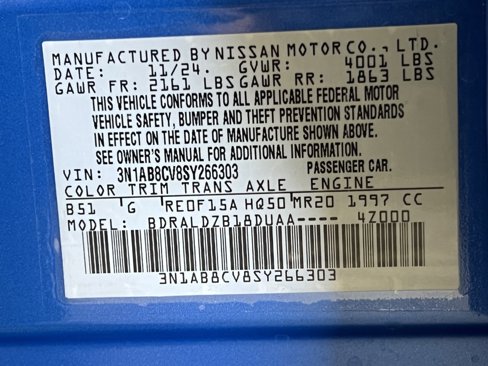 New 2025 Nissan Sentra SV w/ All-Weather Package image 29