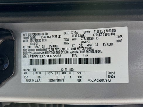 Used 2016 Ford F150 Lariat w/ Equipment Group 502A Luxury image 32