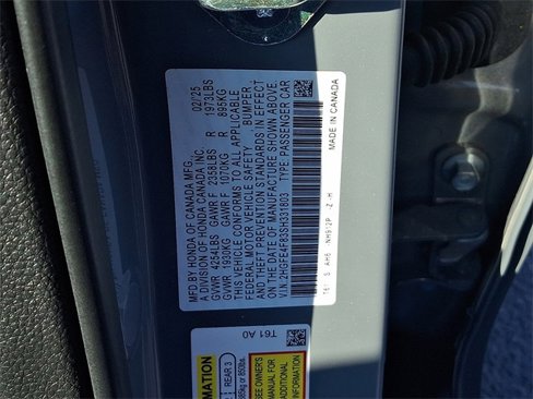 Certified 2025 Honda Civic Sport image 28