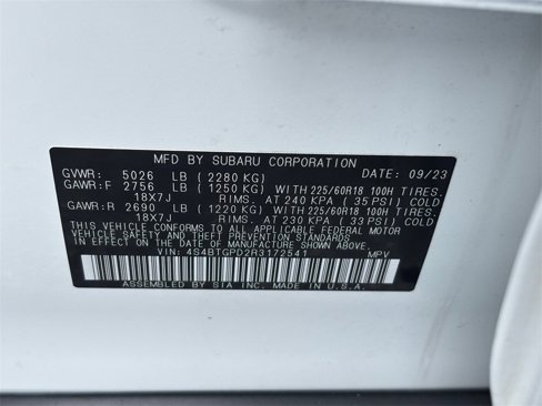 Used 2024 Subaru Outback Touring XT image 24