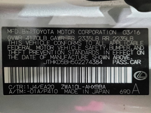 Used 2016 Lexus CT 200h image 33