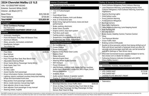 Used 2024 Chevrolet Malibu LS image 31