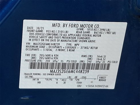 Used 2021 Ford EcoSport SE w/ SE Convenience Package image 29