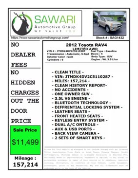 Used 2012 Toyota RAV4 Limited image 26