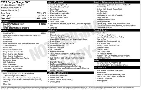 Used 2023 Dodge Charger SXT w/ Blacktop Package image 31