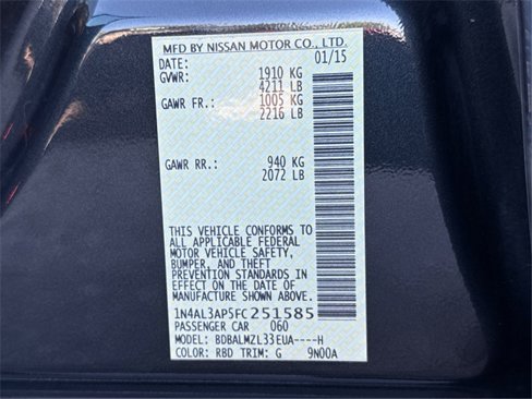 Used 2015 Nissan Altima 2.5 SV w/ Convenience Package image 25
