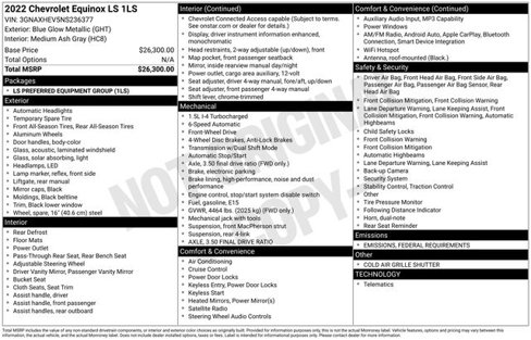 Certified 2022 Chevrolet Equinox LS image 29