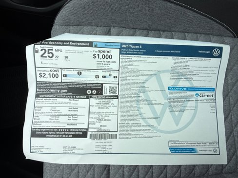 New 2025 Volkswagen Tiguan S image 33