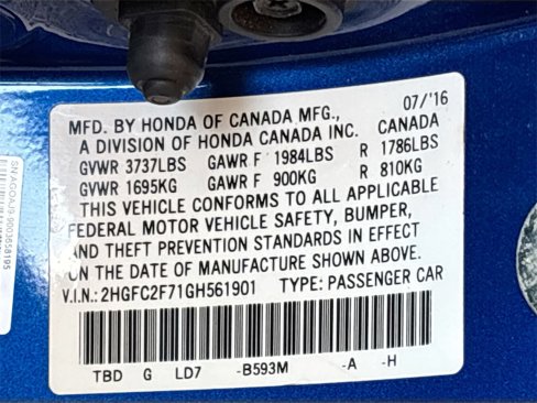 Used 2016 Honda Civic EX image 29