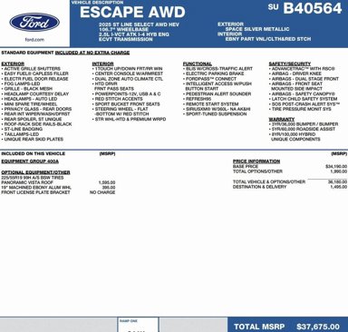 New 2025 Ford Escape ST-Line Elite image 2