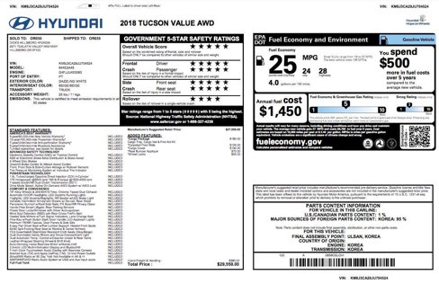 Used 2018 Hyundai Tucson Value w/ Cargo Package image 11