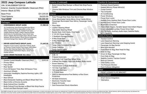 Used 2022 Jeep Compass Latitude w/ Convenience Group image 5