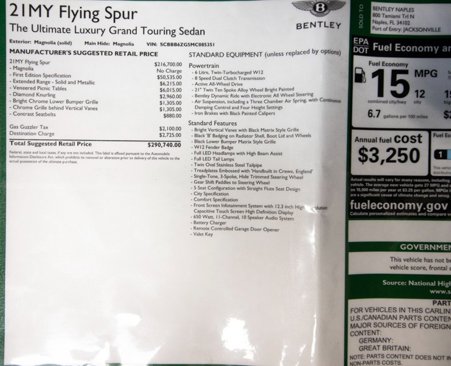 Used 2021 Bentley Flying Spur W12 w/ First Edition Specification image 80