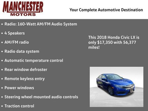 Used 2018 Honda Civic LX image 2