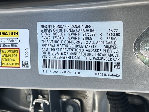 Certified 2023 Honda Civic Sport image 24