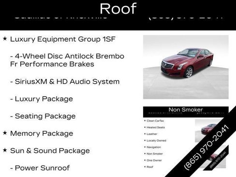 Used 2014 Cadillac ATS Luxury w/ Sun And Sound Package image 10