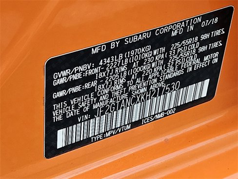 Used 2019 Subaru Crosstrek 2.0i Limited w/ Moonroof Package w/Navigation image 26