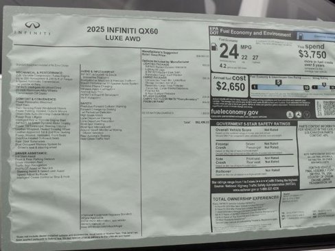 Certified 2025 INFINITI QX60 Luxe w/ Lighting Package (N94) image 20
