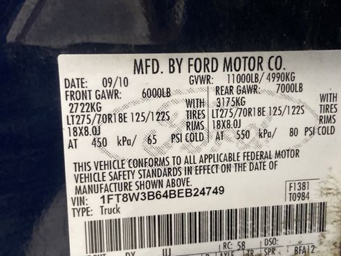 Used 2011 Ford F350 Lariat w/ Lariat Interior Pkg image 39