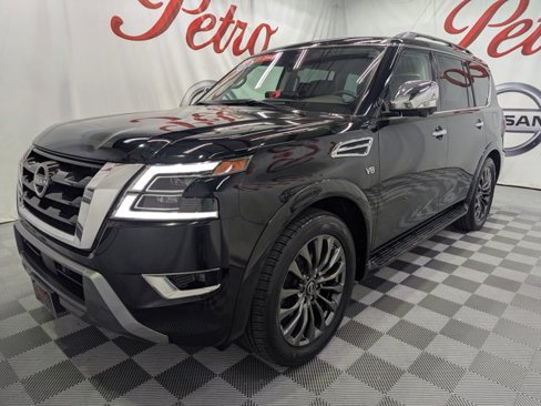 Certified 2022 Nissan Armada Platinum w/ Captain's Chairs Package image 1